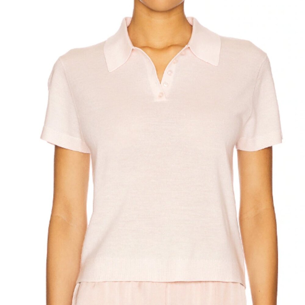 LOVERS AND FRIENDS Short Sleeve Polo Light Pink Size M